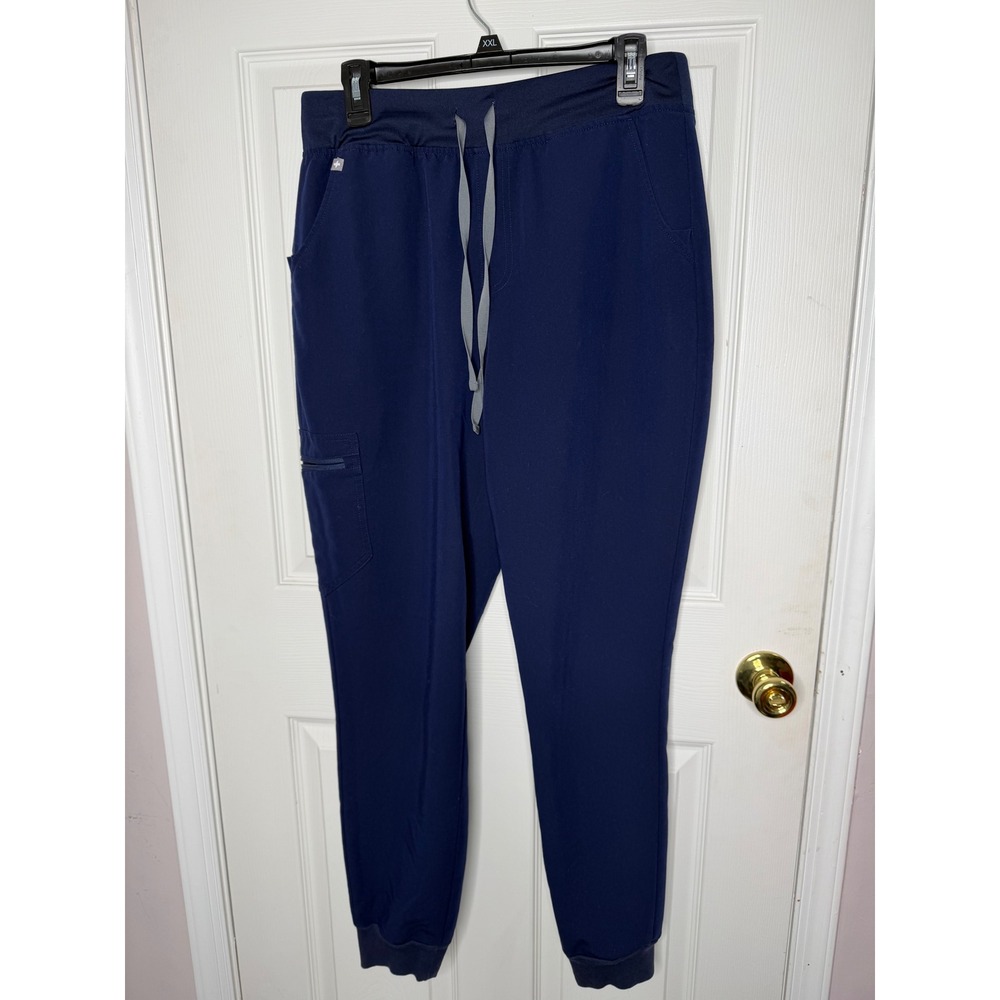 FIGS Scrub Pants Navy Blue Jogger Drawstring Technical Collection Size L
